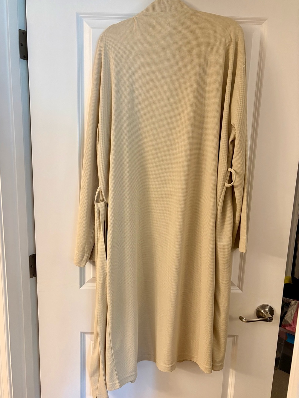 ☁️ Light Beige Long Open Robe - Women Intimates & Sleepwear - Picture 3 of 4